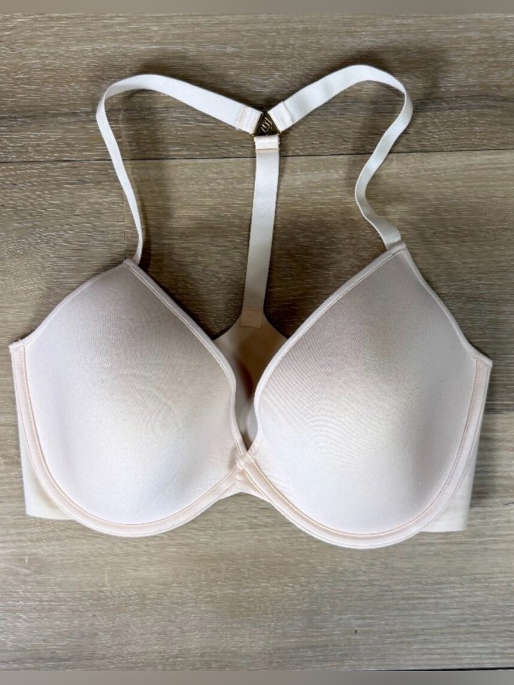ThirdLove 24/7 Classic Racerback Front Closure Cream Color Bra 36D Like New
